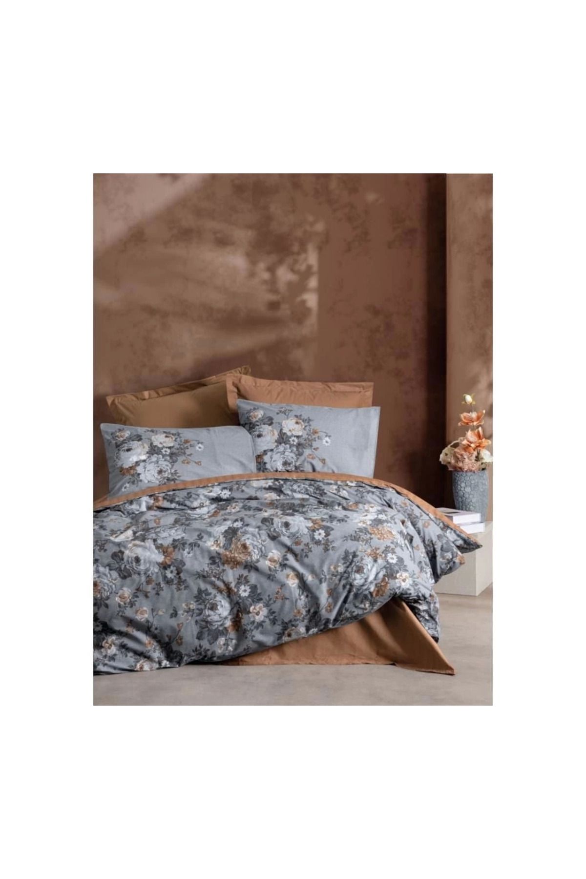 hayalimsah Cotton Box Çift Kişilik Nevresim Takımı Lenora Kahve