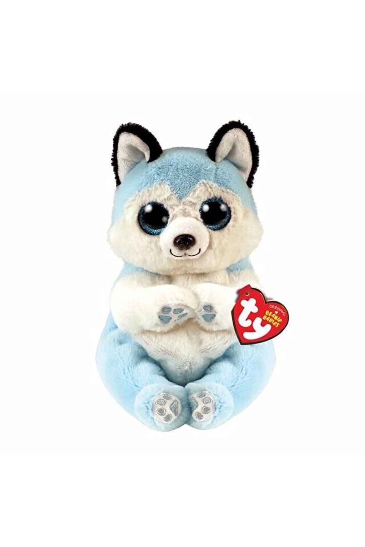 DENİZBİLİŞİM Ty Beanie Babies Mavi Peluş Husky Köpek Thunder 15 Cm