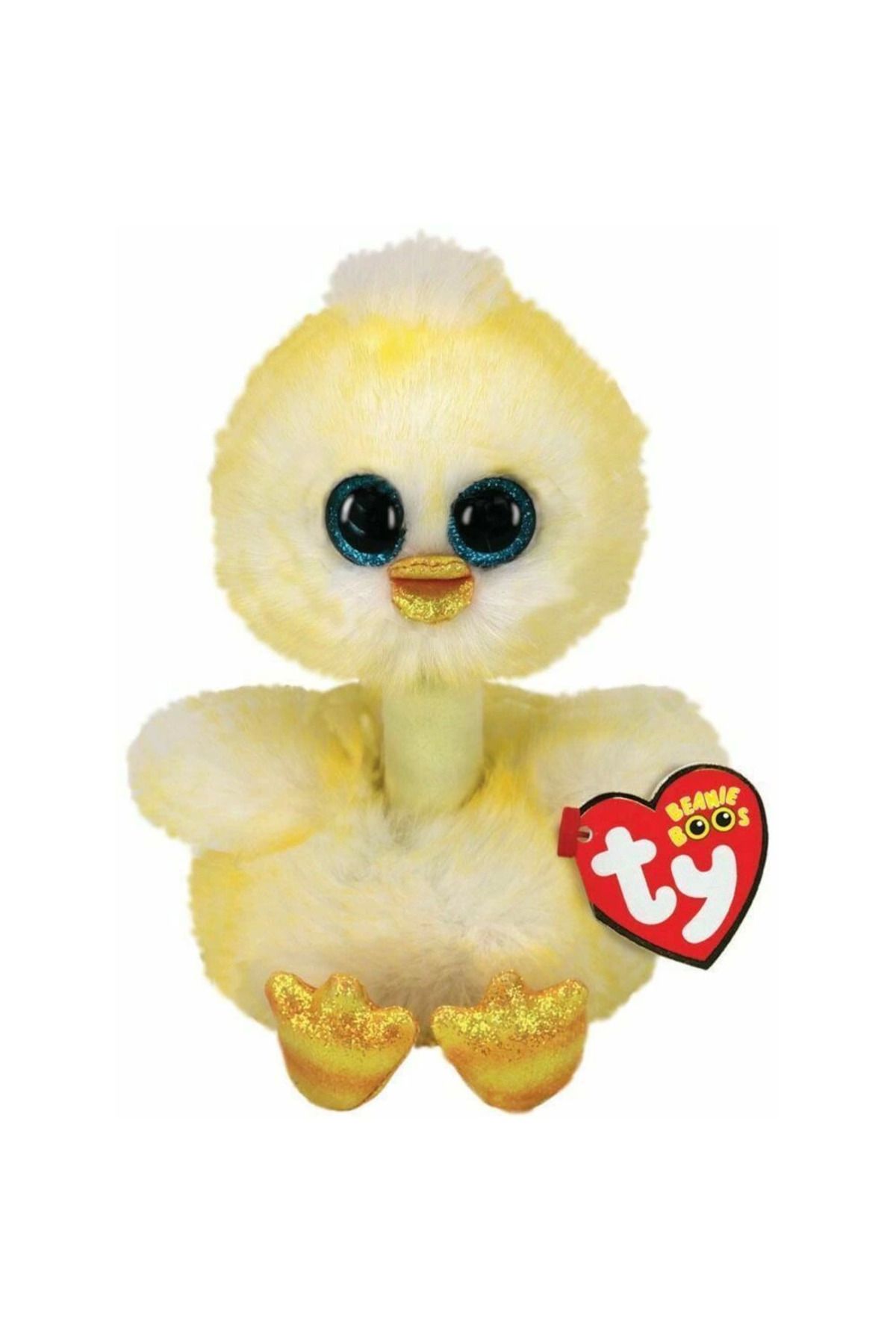 ÖYKÜ VE YİĞİT Ty Beanie Boos Peluş Uzun Boyunlu Civciv Benedict 18 cm