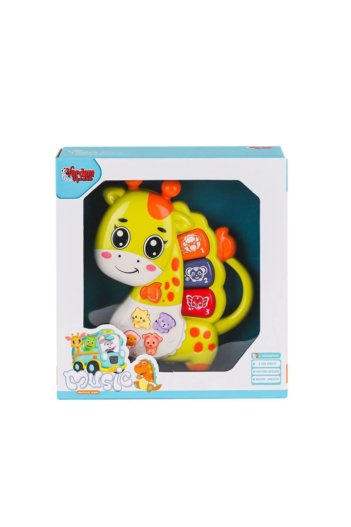 Angoravi JLG-855-66A Işıklı ve Müzikli Zürafa Bebek Pianosu -Vardem Oyuncak