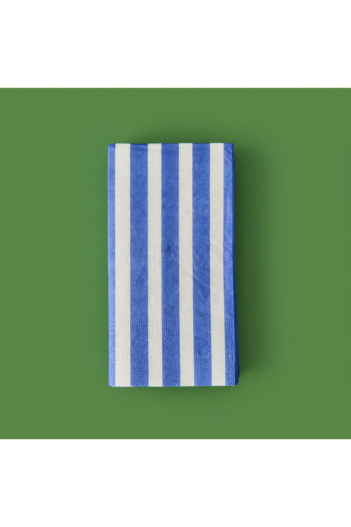ASPARTAM 20'li Çizgili Desen Peçete - Mavi / Beyaz - 16x8 cm