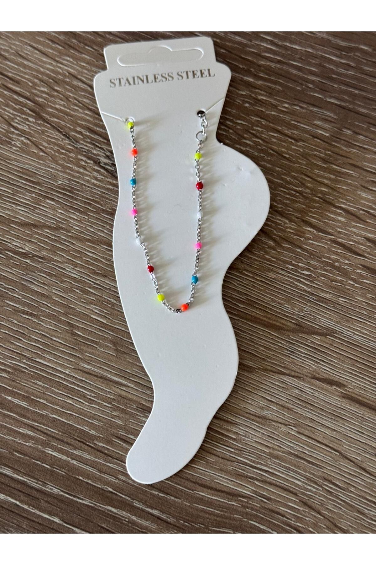 misstakıjewerly ÇELİK GÜMÜŞ RENK RENKLİ HALHAL