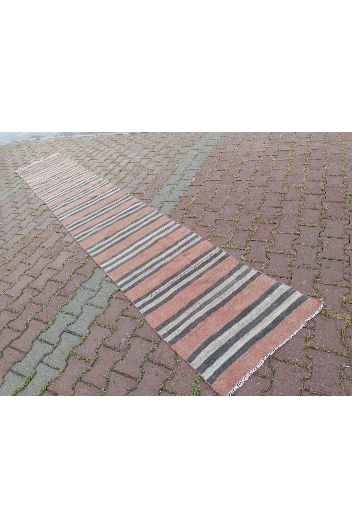 ŞAHMERDANOĞLU Şahmerdanoğlu 71 x 425 Cm El Dokuması Sivas Yolluk Kilim, Yazlık Villanıza Rustik Dekor a980