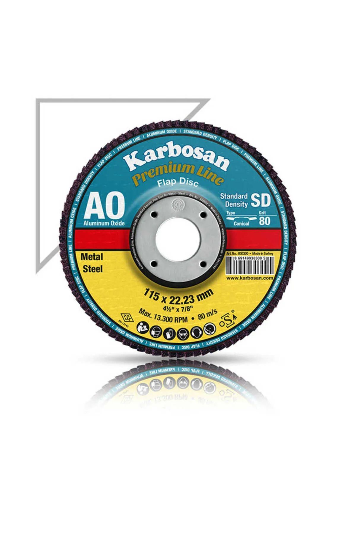 KARBOSAN 180x22x80 Kum Flap Disk Nk