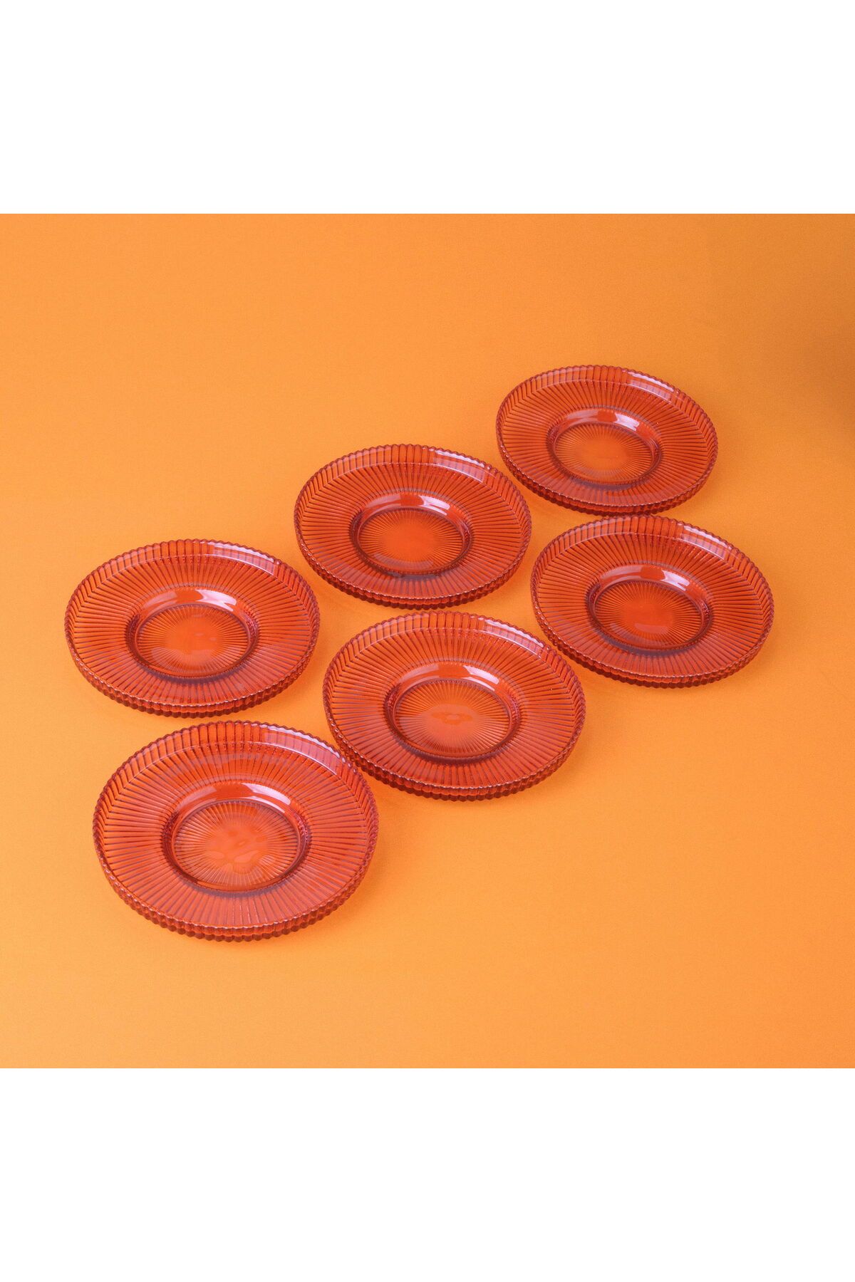 ASPARTAM Kitchen 6'lı Çay Tabağı - Amber - 12 cm
