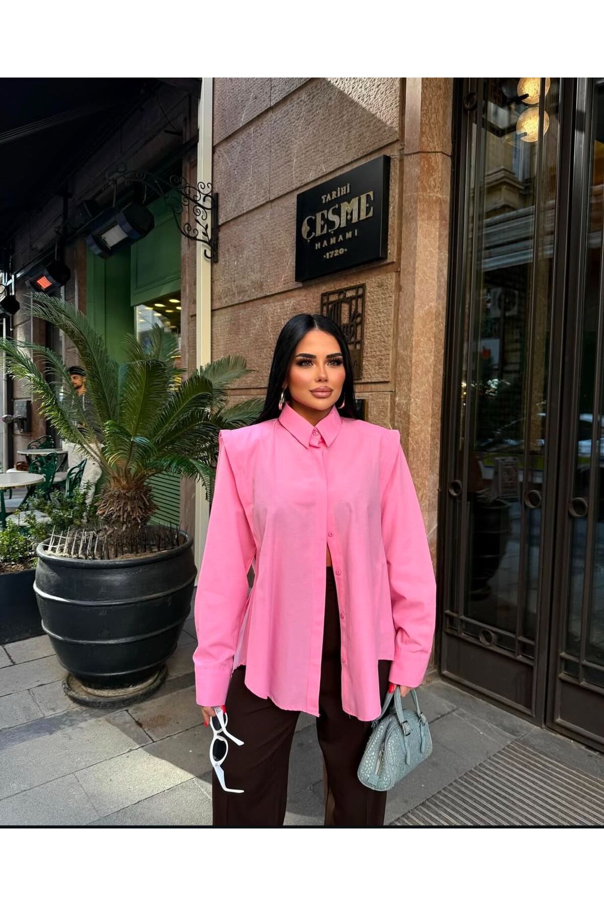Merastyling TESETTÜRE UYGUN ARKASI UZUN GÖMLEK
