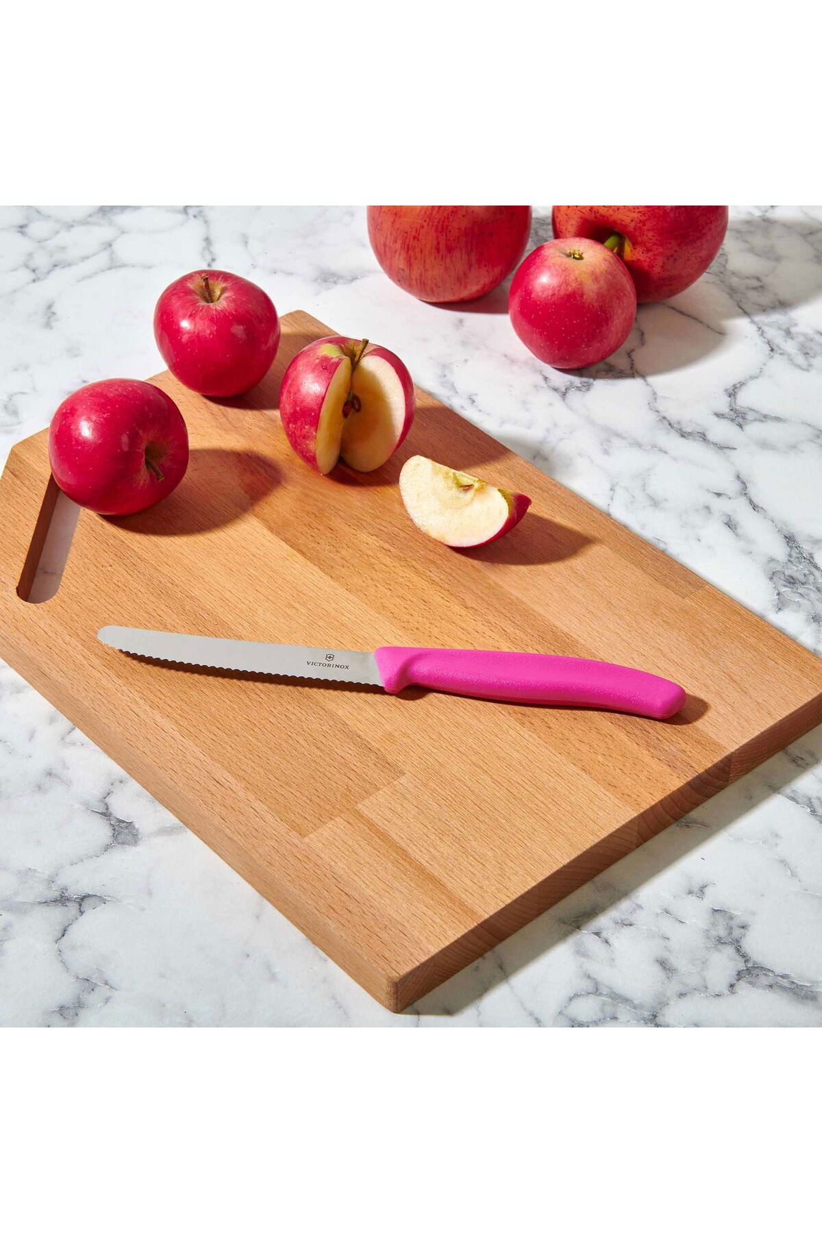 MATMEL 6.7836.L115 Tırtıklı Domates ve Sosis Bıçağı - Pembe - 11 cm