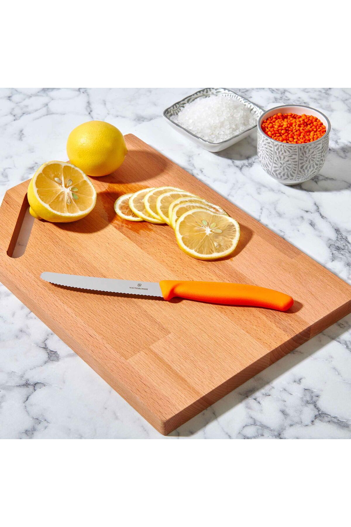 ASPARTAM 6.7836.L119 Tırtıklı Domates ve Sosis Bıçağı - Turuncu - 11 cm