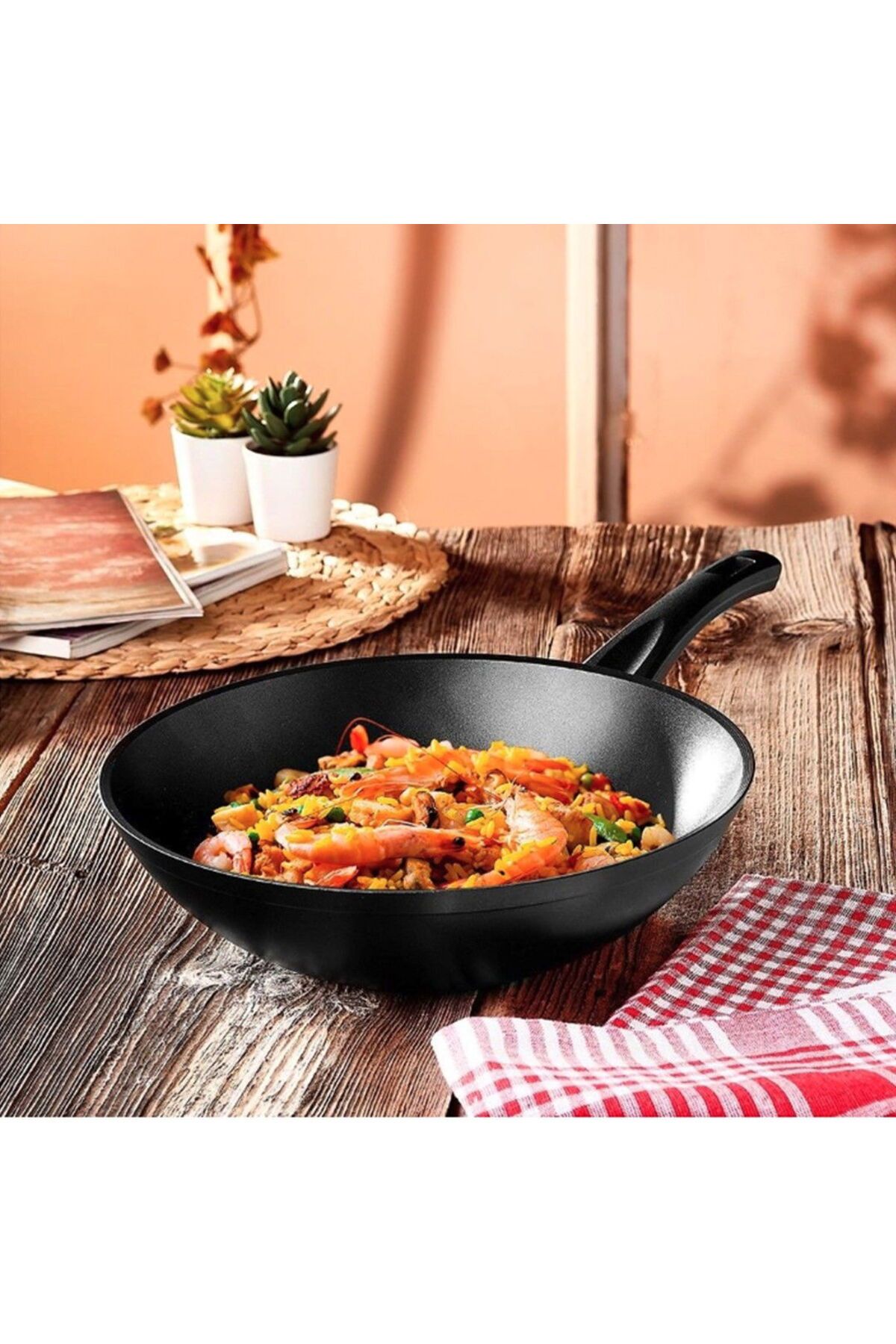 ASPARTAM Hisarr Milas Wok Tava - Siyah - 28 cm