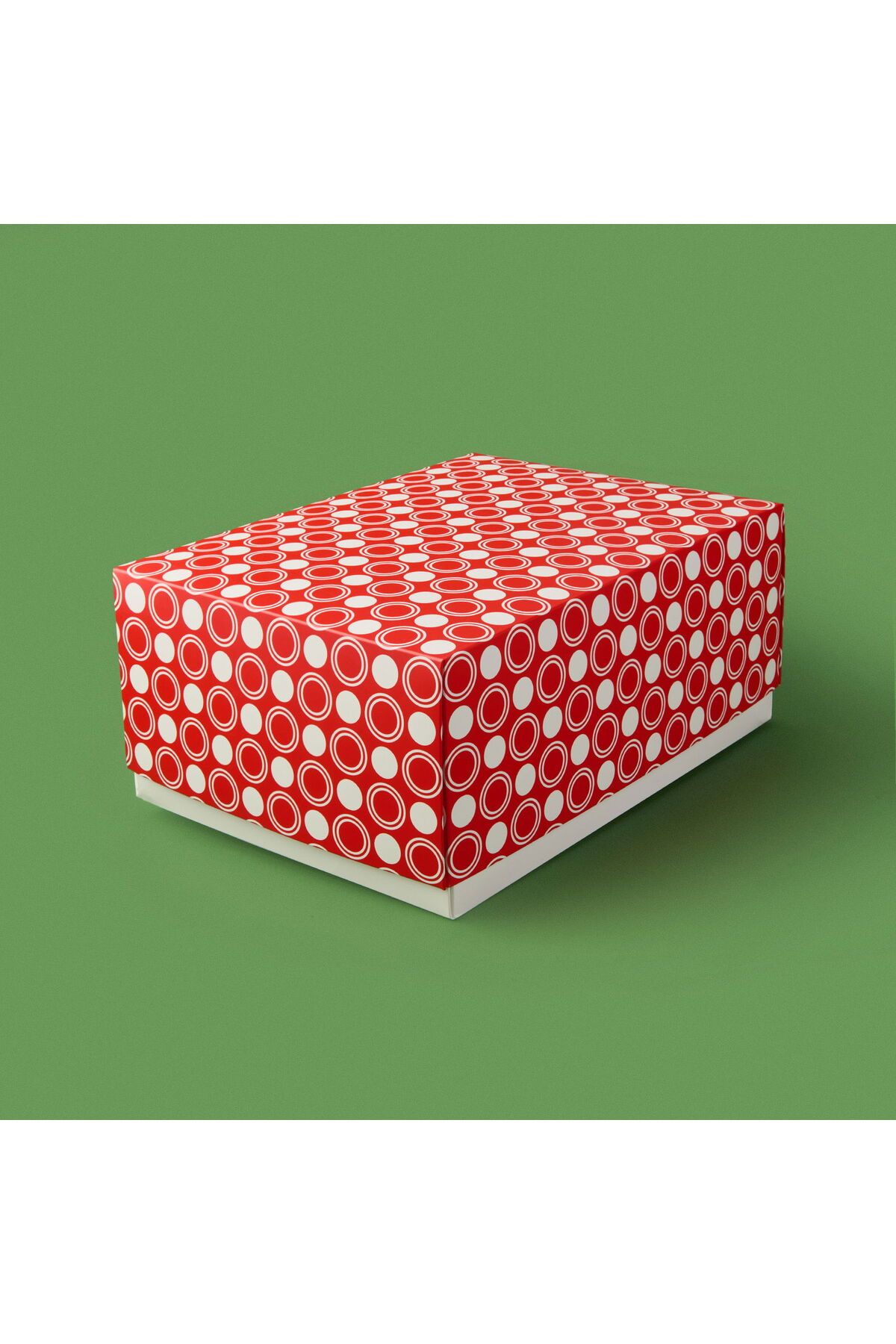 ASPARTAM Deco Puantiyeli Hediye Kutusu - Kırmızı - 36x26x15 cm