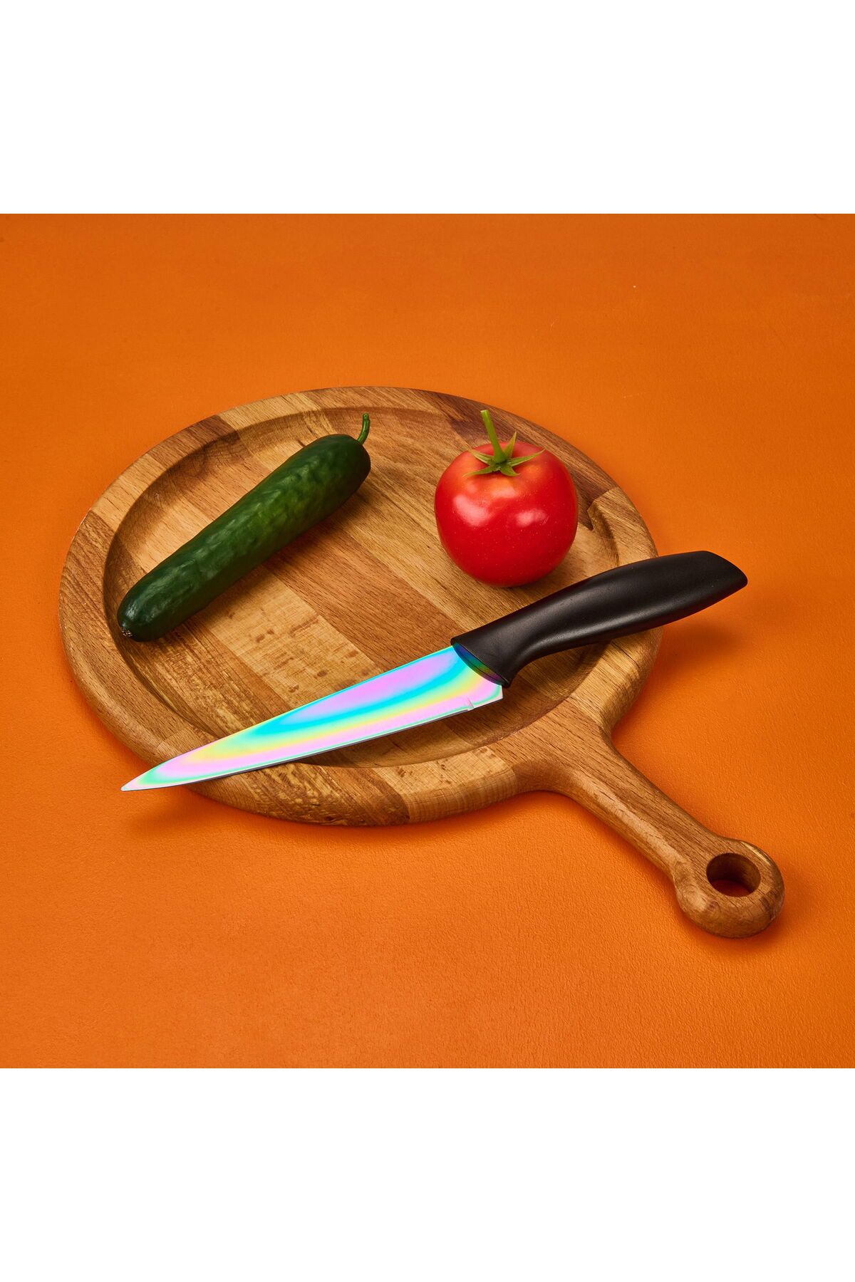 Rooc Roocc Titanyum Seri Şef Bıçağı - Renkli - 25 cm