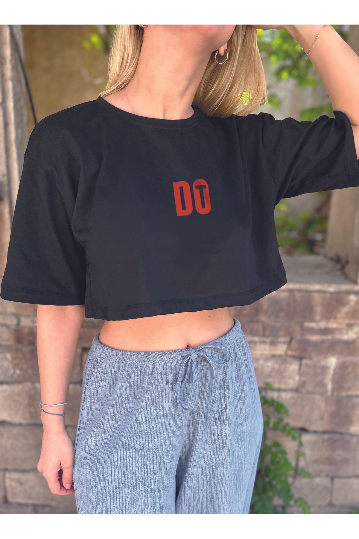 ClubSpaceAstro Kadın Oversize Crop Tişört – DO IT Baskılı |Terletmeyen Kumaş | Dinamik ve İlham Veren Stil
