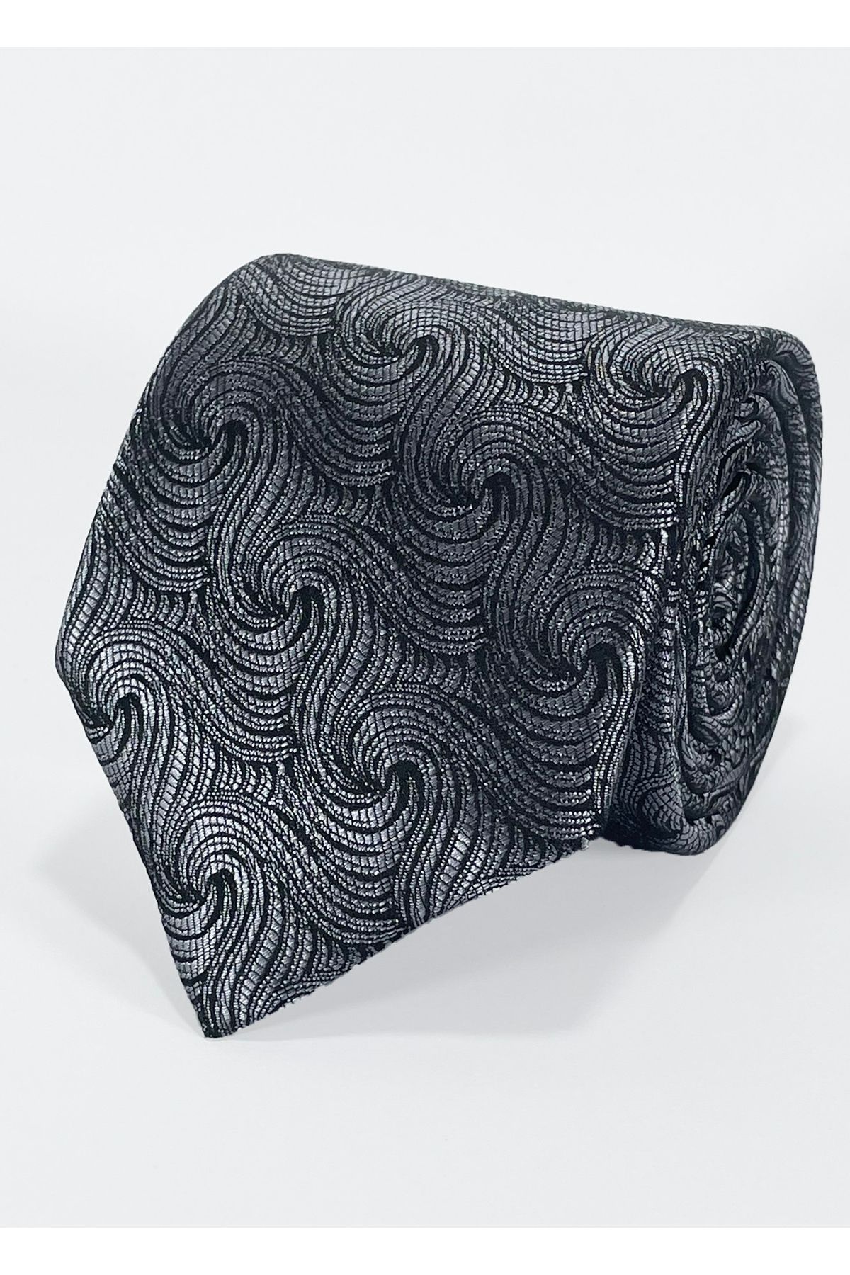 BLC Basic Line Co. Dönence - Gri Pus Mikrofiber Kravat ve Mendil Seti - 7 cm Modern Kesim