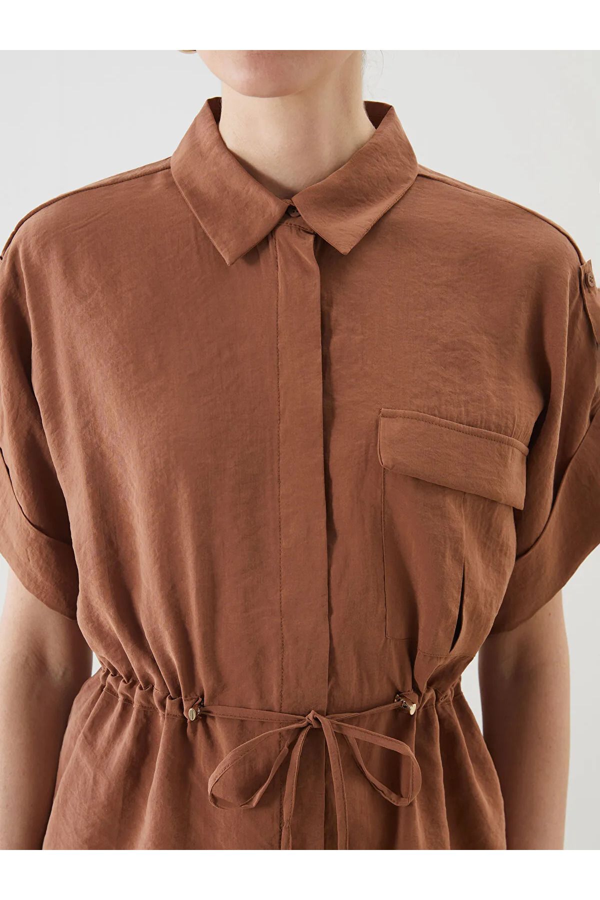 LC Waikiki Oversize Modal Karışımlı Kadın Gömlek