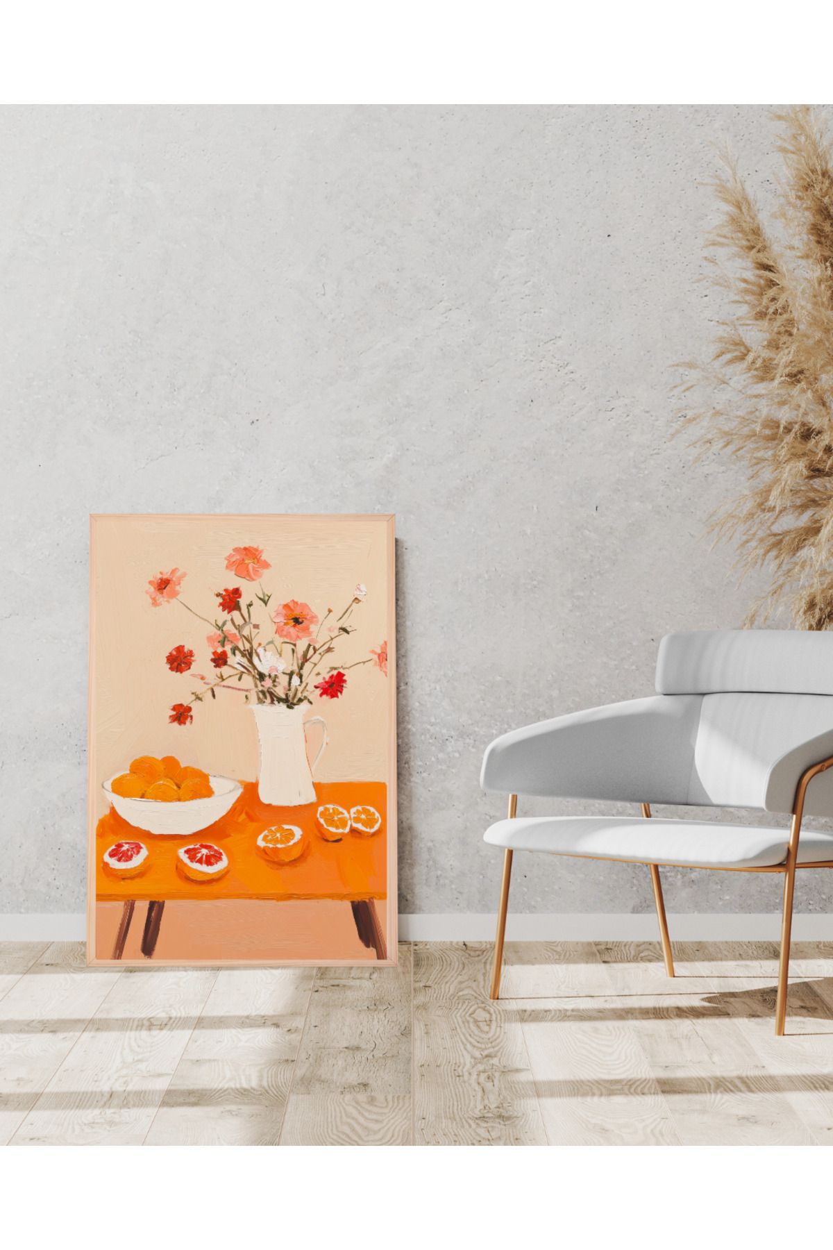 Tuba Decor Tek parça Ahşap Çerçeve Görünümlü MDF Tablo