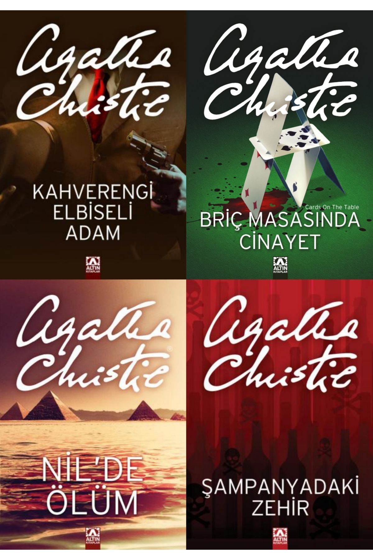 Altın Kitaplar Albay Race Kahverengi E. Adam - Briç Masasında C. - Nil'de Ölüm - Şampanyadaki Zehir Agatha Christie