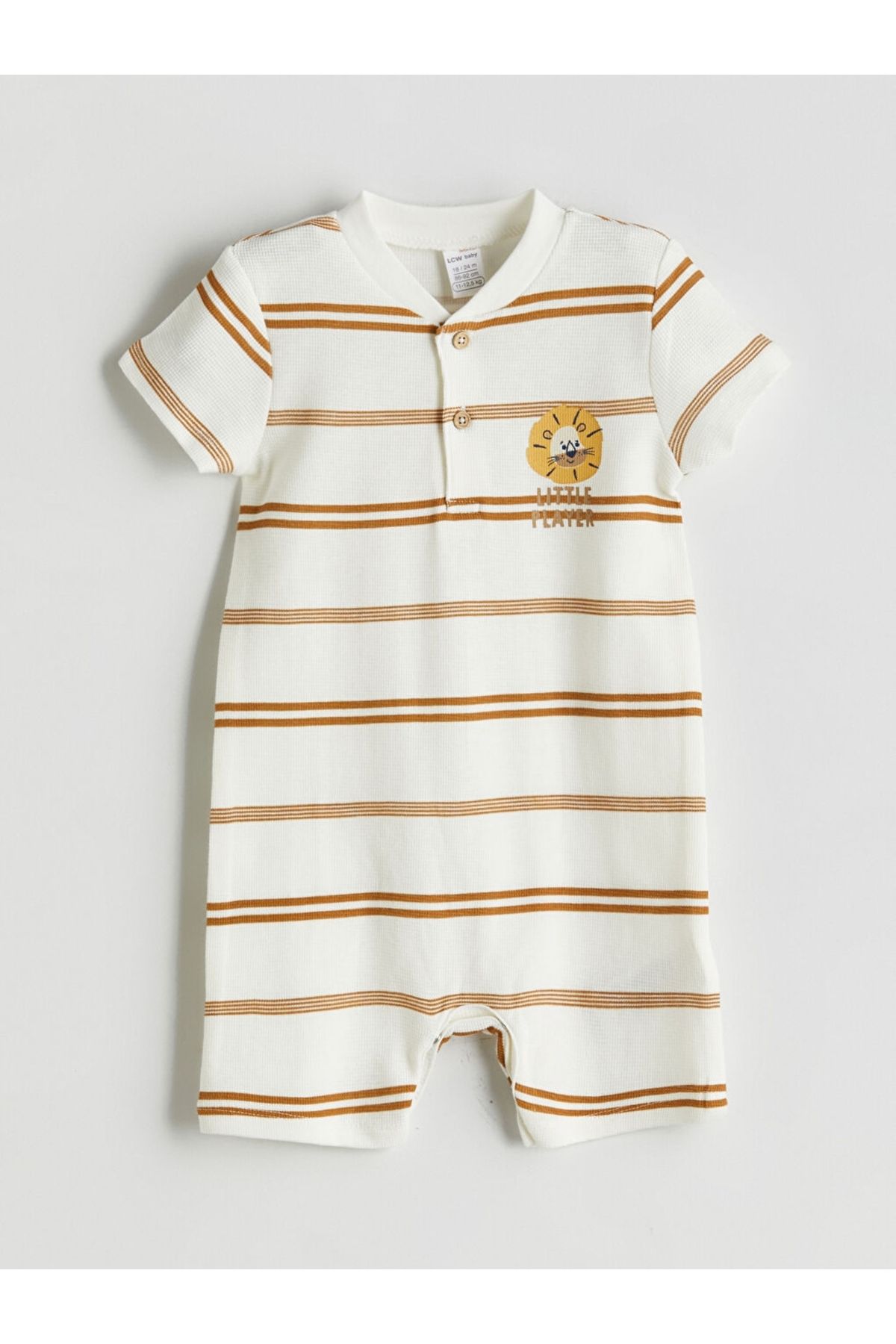 LC Waikiki LCW baby Bisiklet Yaka Erkek Bebek İnterlok Tulum