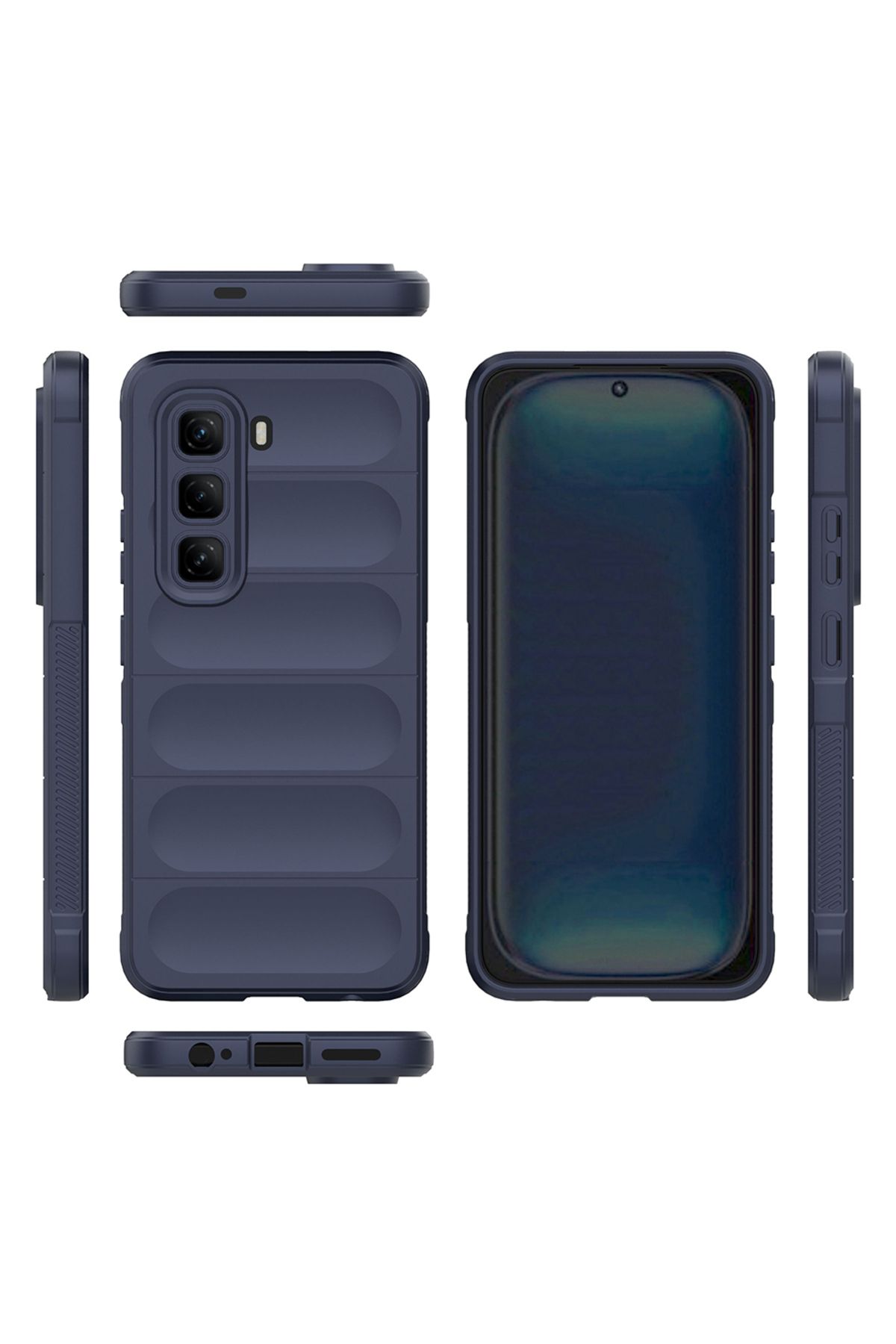 SKYARC İnfinix Hot 50 4G Kılıf Esnek TPU Oyuklu Arka Yüzey Tasarımlı Etnik Silikon Kapak