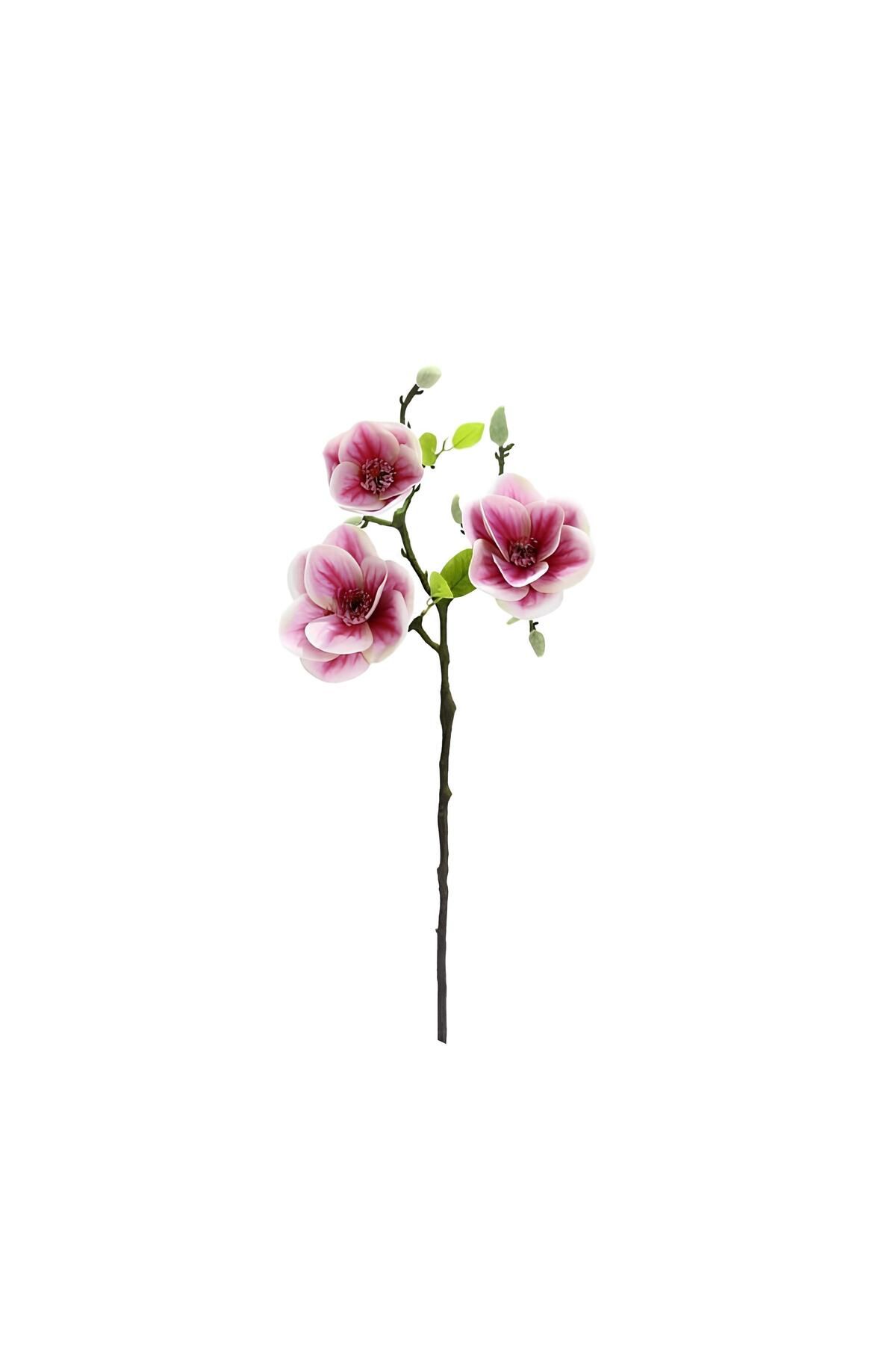 DOĞABEREN Yapay Manolya Dalı 52 cm Pembe