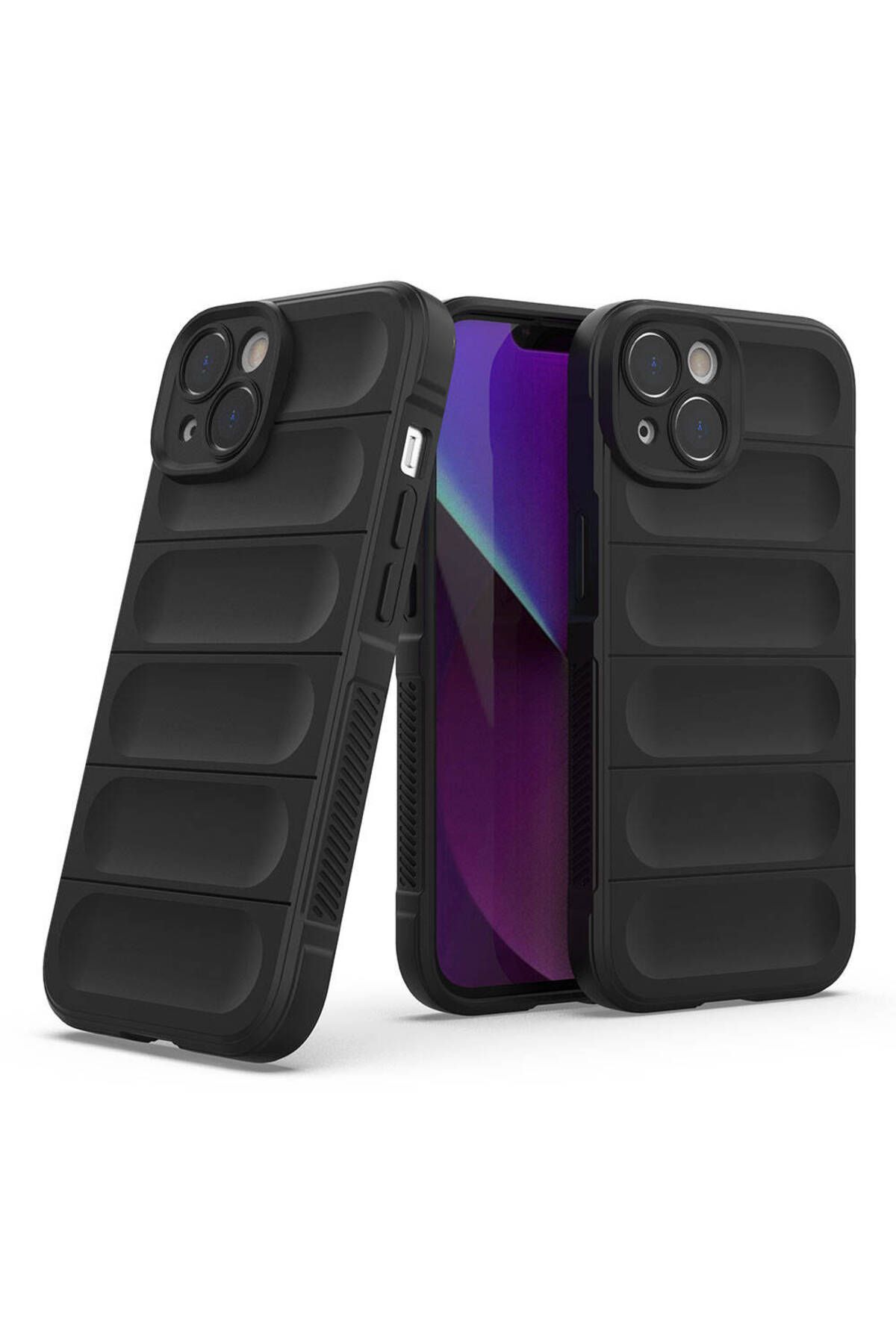 SKYARC Apple iPhone 14 Kılıf Esnek TPU Oyuklu Arka Yüzey Tasarımlı Etnik Silikon Kapak