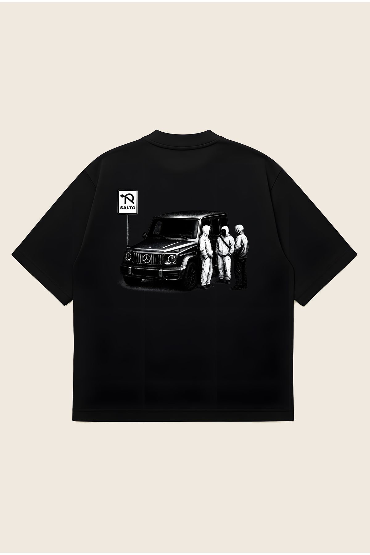 Moon Dancer G Wagon Gang Unisex Oversize Baskılı Boxy Fit Kalın Kumaşlı T-shirt