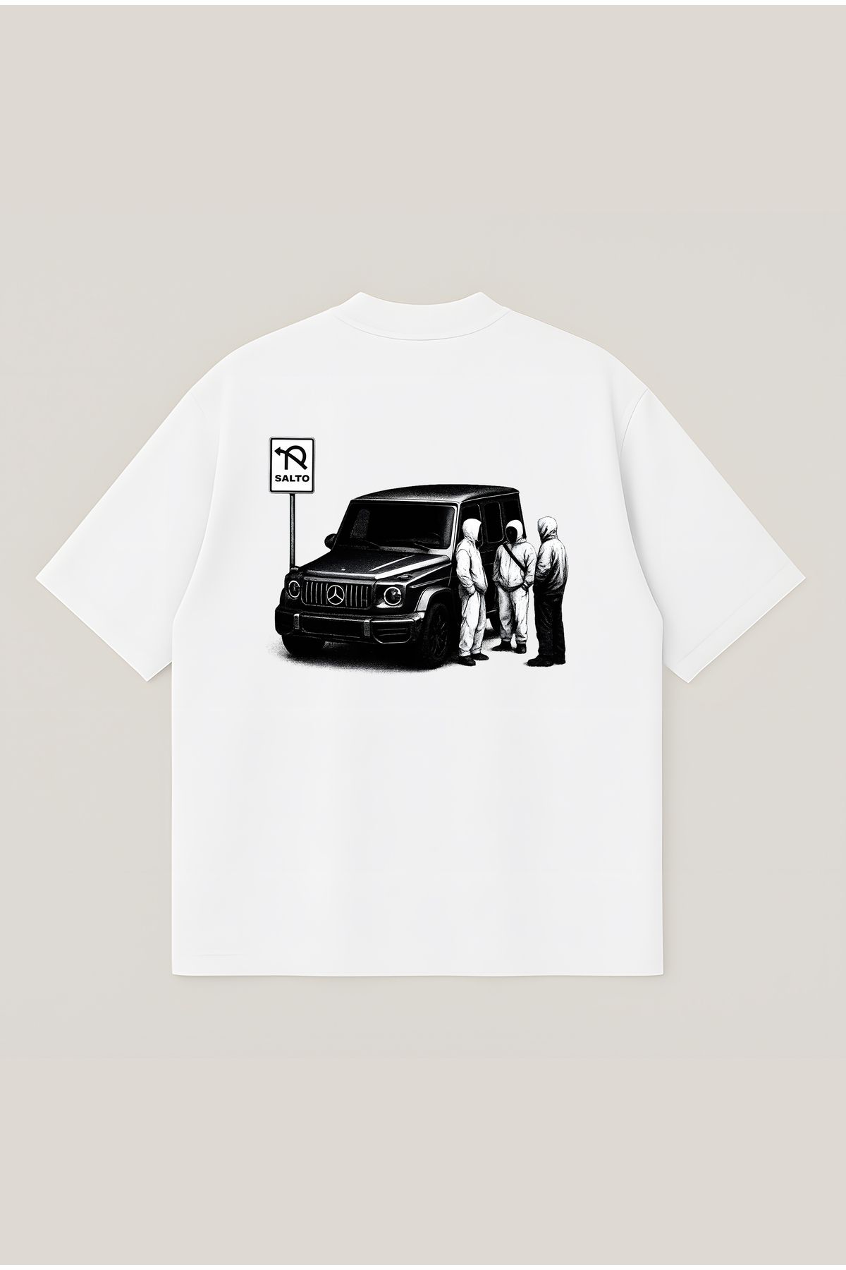 Moon Dancer G Wagon Gang Unisex Oversize Baskılı Boxy Fit Kalın Kumaşlı T-shirt