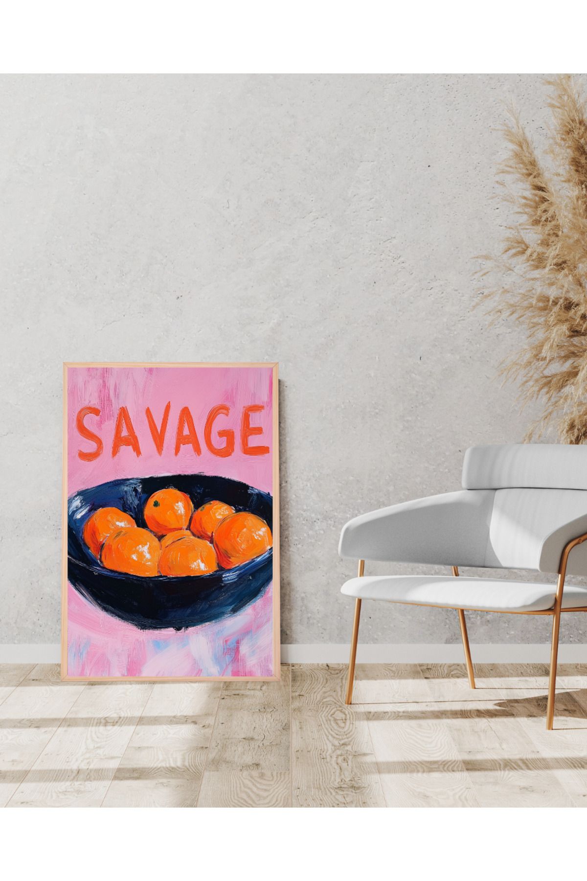 Tuba Decor Tek parça Ahşap Çerçeve Görünümlü MDF Tablo
