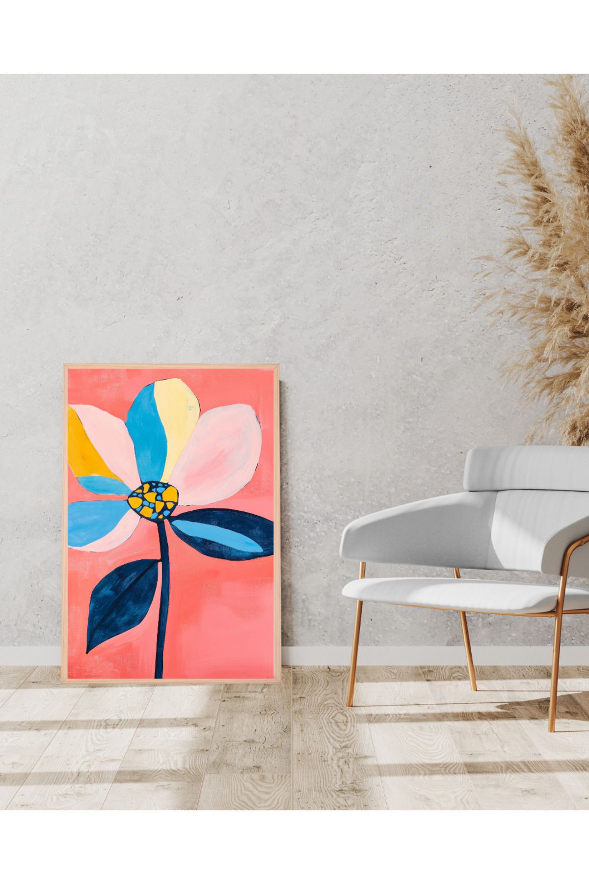 Tuba Decor Tek parça Ahşap Çerçeve Görünümlü MDF Tablo