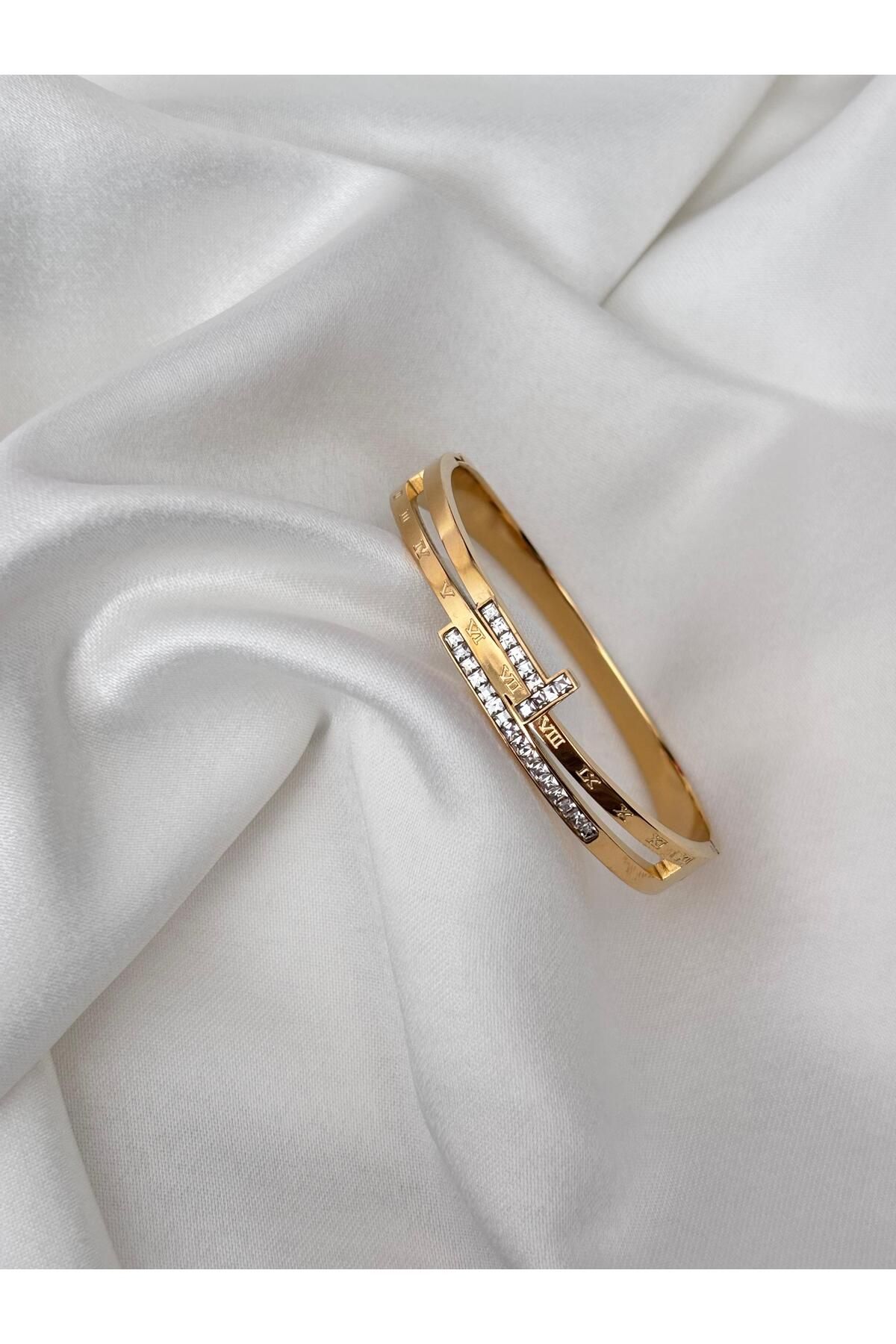 Bellamy Jewelry Céleste Taşlı Bilezik- Gold