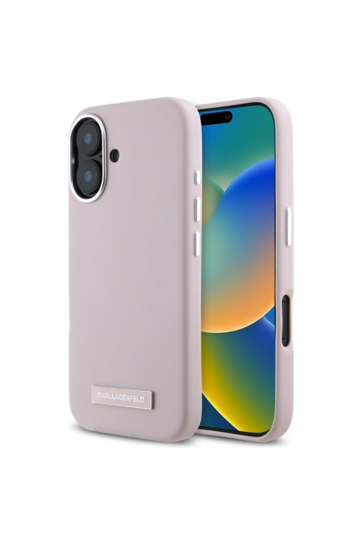 Karl Lagerfeld Husă Pentru Iphone 16 - Karl Lagerfeld Din Piele Magsafe (klhmp16spgmsrpp) - Placă Metalică Roz Fw - One Size