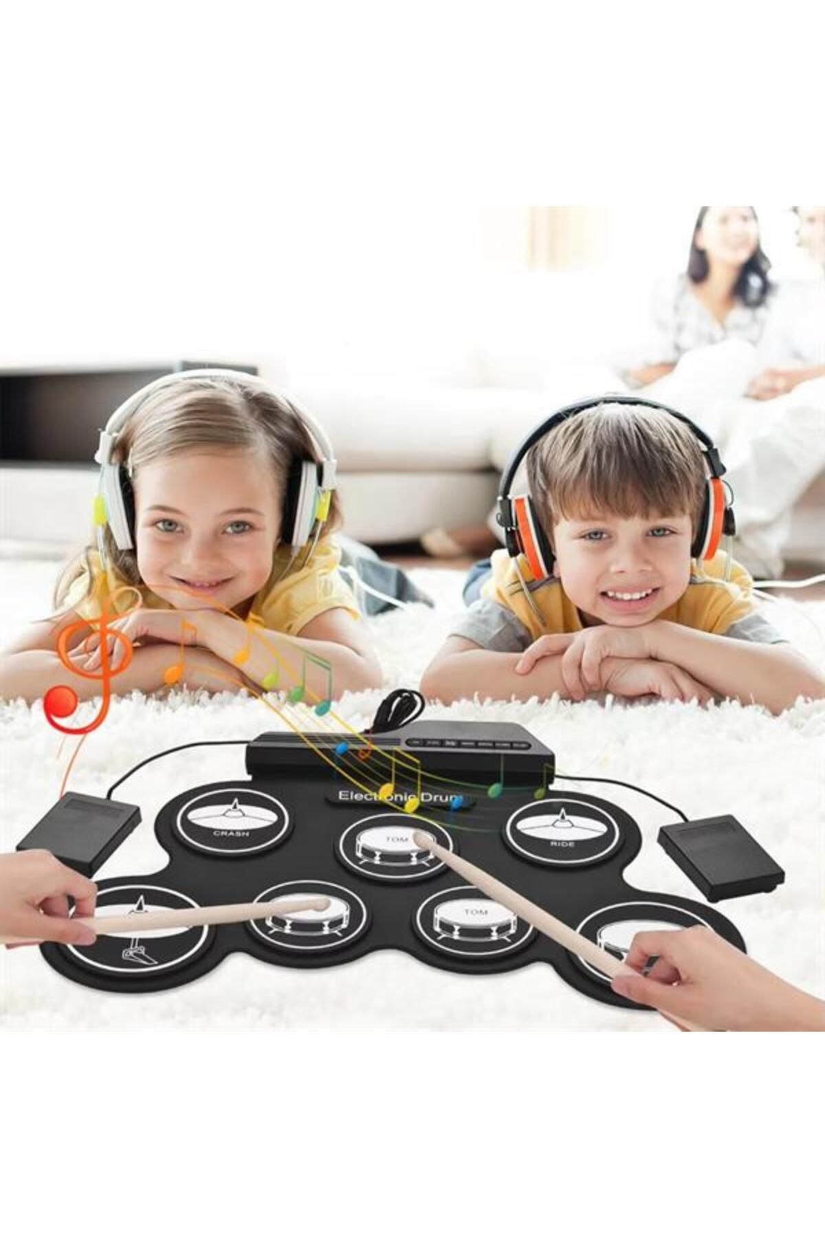 Pazarcan Magicvoice G3002 Elektronik Bateri Roll Up Davul Matı Kiti 7 Ped