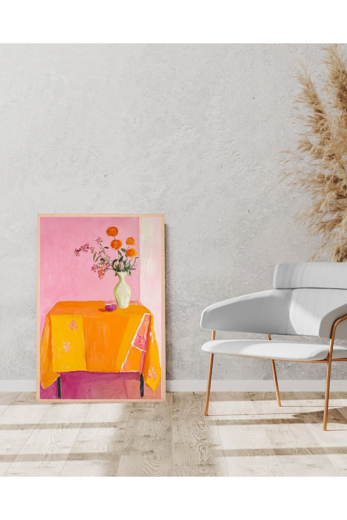 Tuba Decor Tek parça Ahşap Çerçeve Görünümlü MDF Tablo