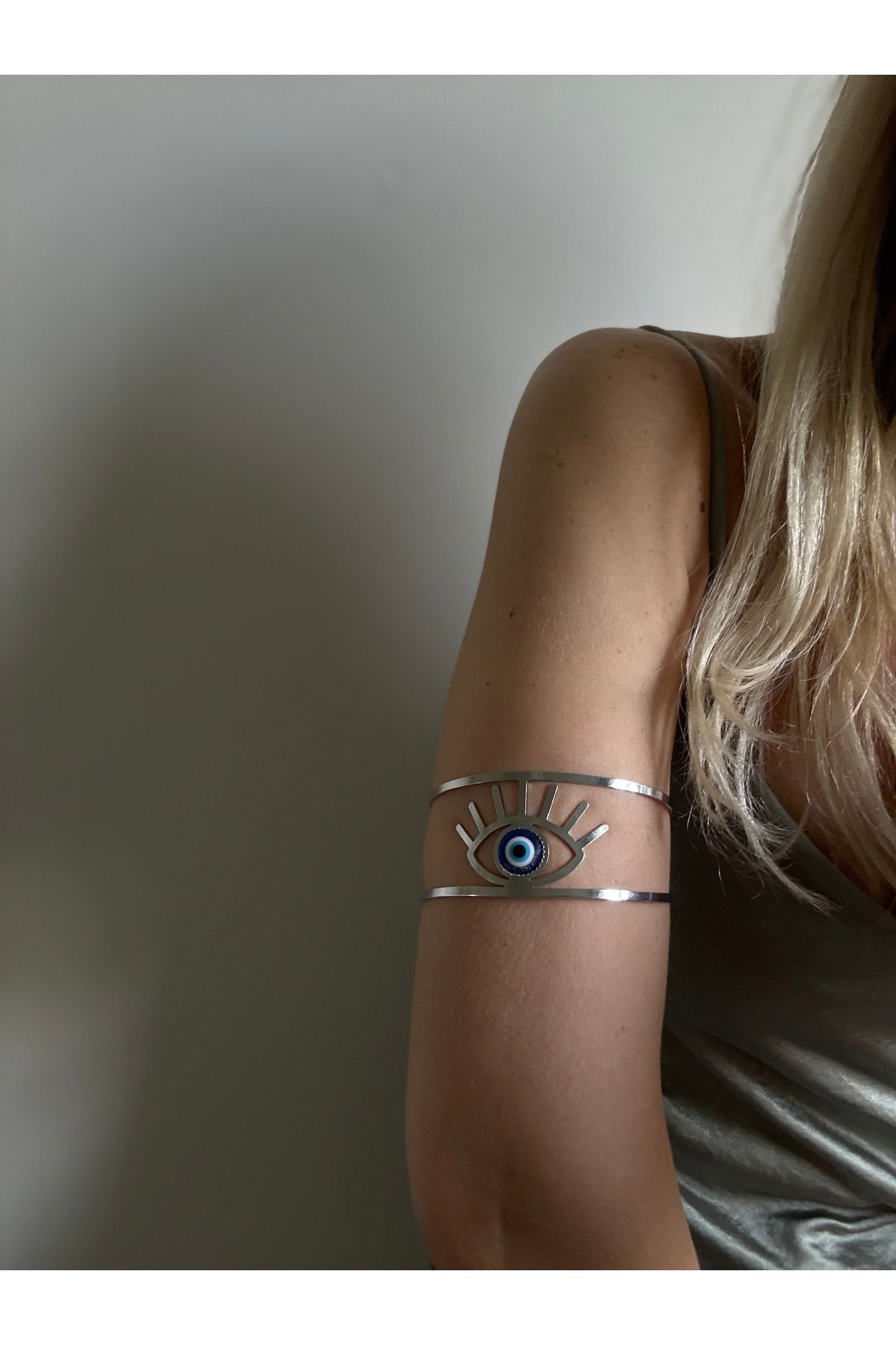 Rossetto Atelier Silver Nazar Boncuklu Göz Pazu Bilekliği Armcuff