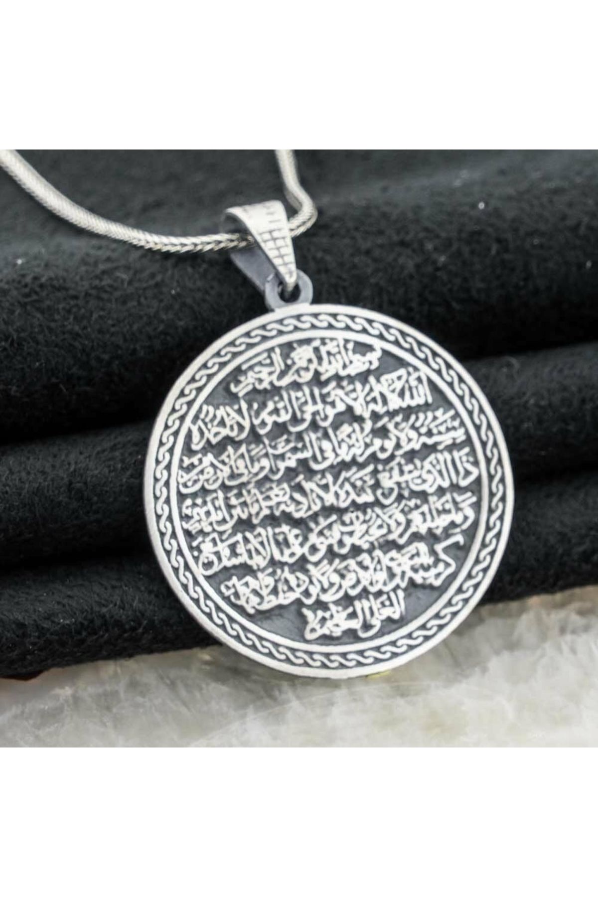 MODA925 925 Ayar Gümüş Ayetel Kursi Kolye