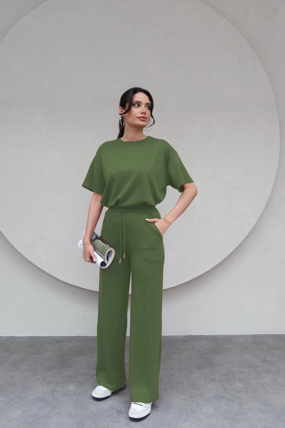 BARLİZ Kadın Günlük Rahat Yeni Model İspanyol Paça Takım
