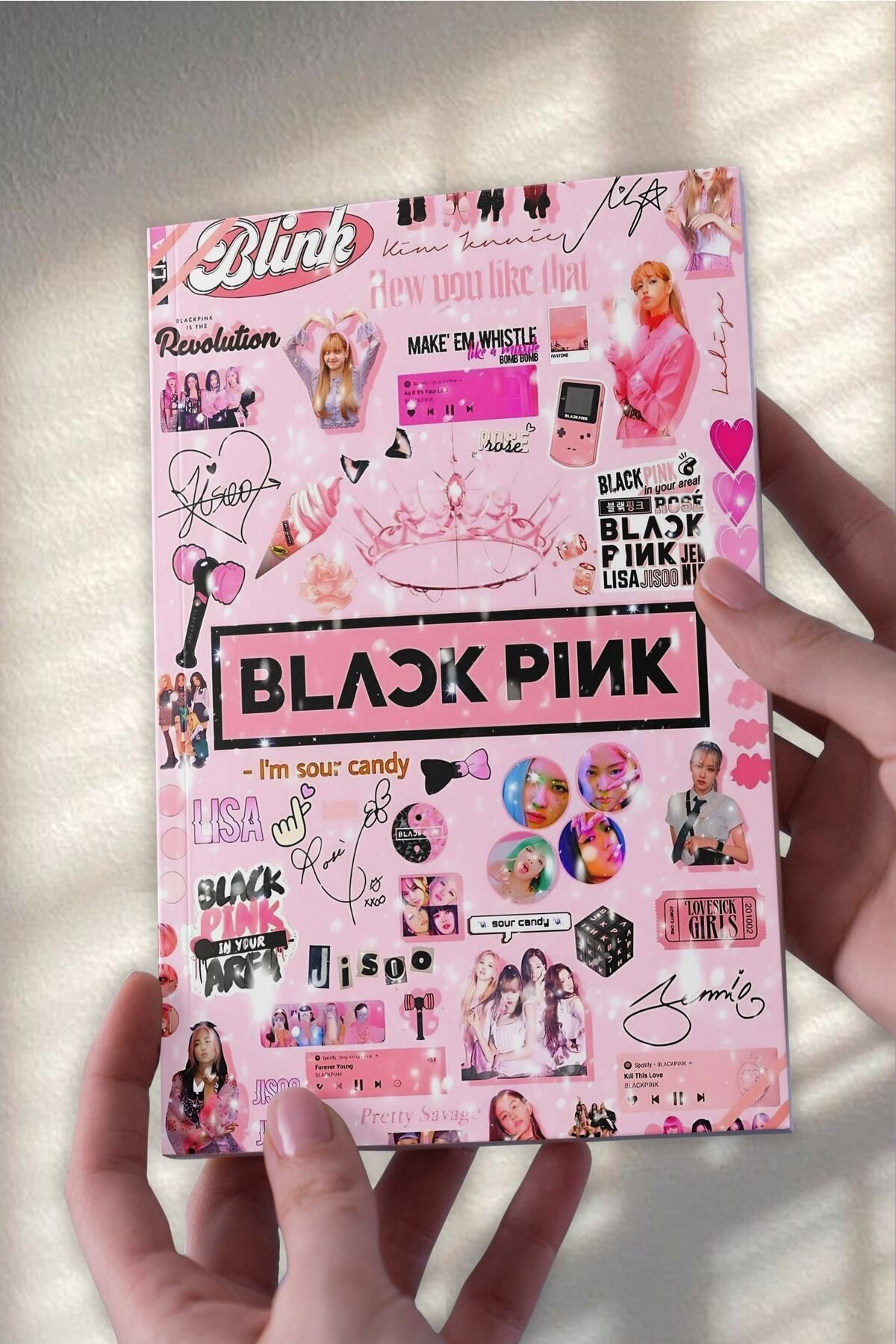 Ludios Blackpink Pembe Kolaj A5 Çizgisiz Defter (50 Sayfa)