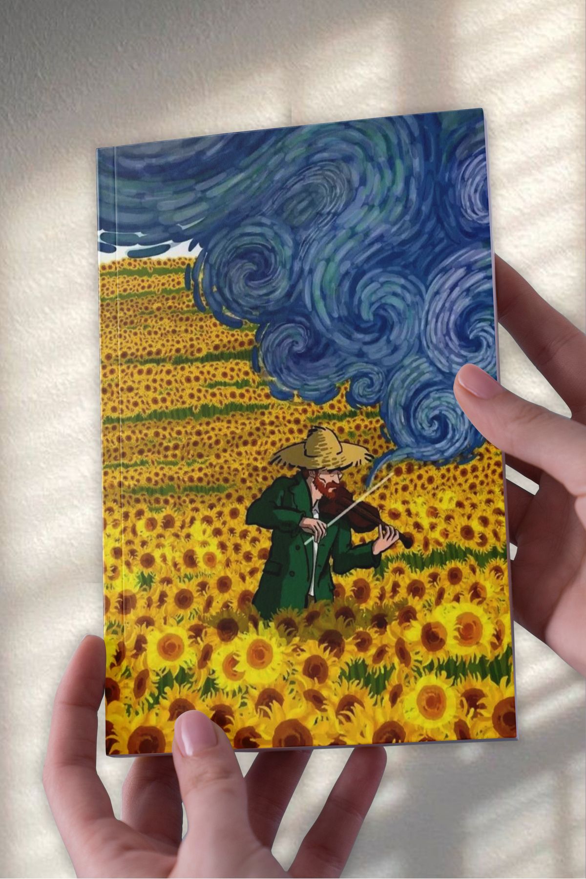 Ludios Van Gogh Keman A5 Çizgisiz Günlük Hediyelik Günlük Defter (50 Sayfa)