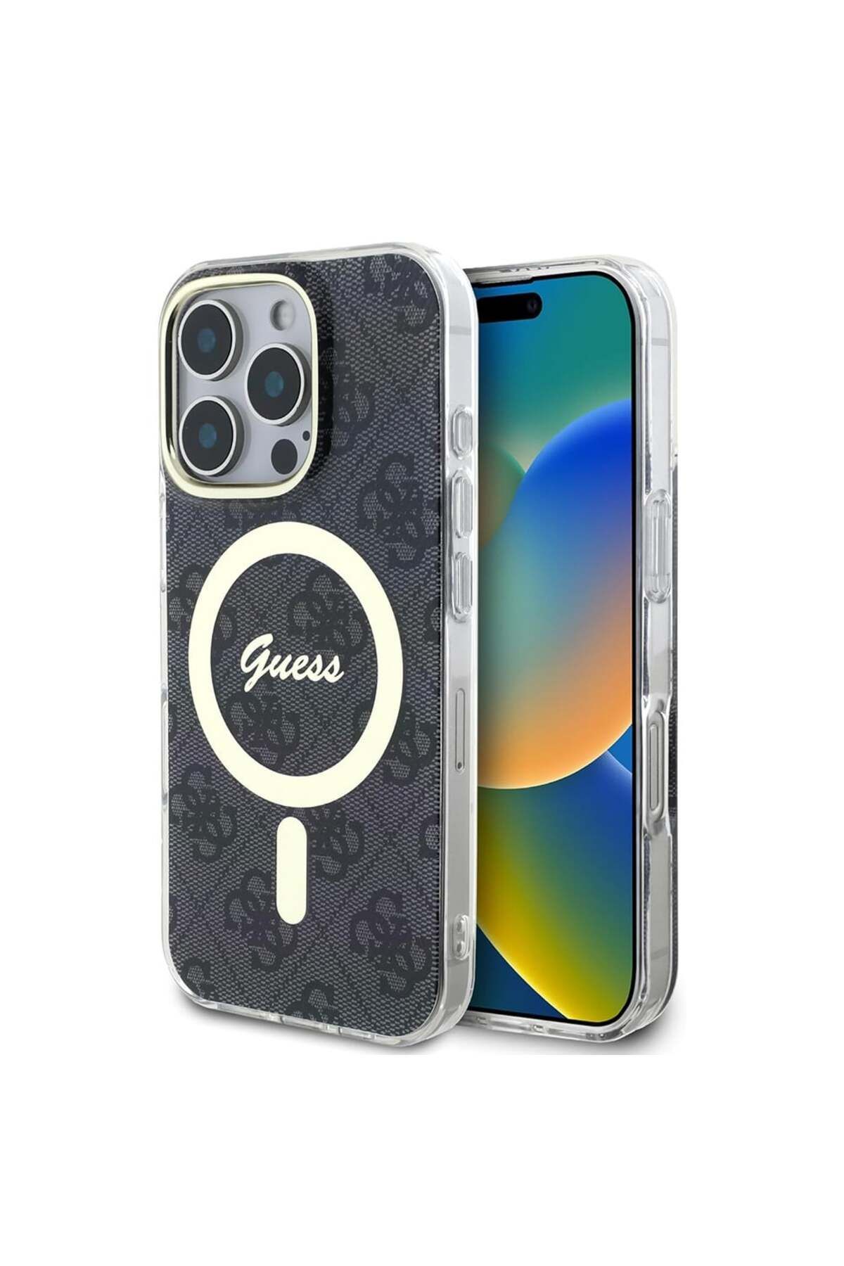 Guess Carcasă Pentru Iphone 16 Pro - Guess Iml 4g Magsafe (guhmp16lh4stk) - Negru - One Size