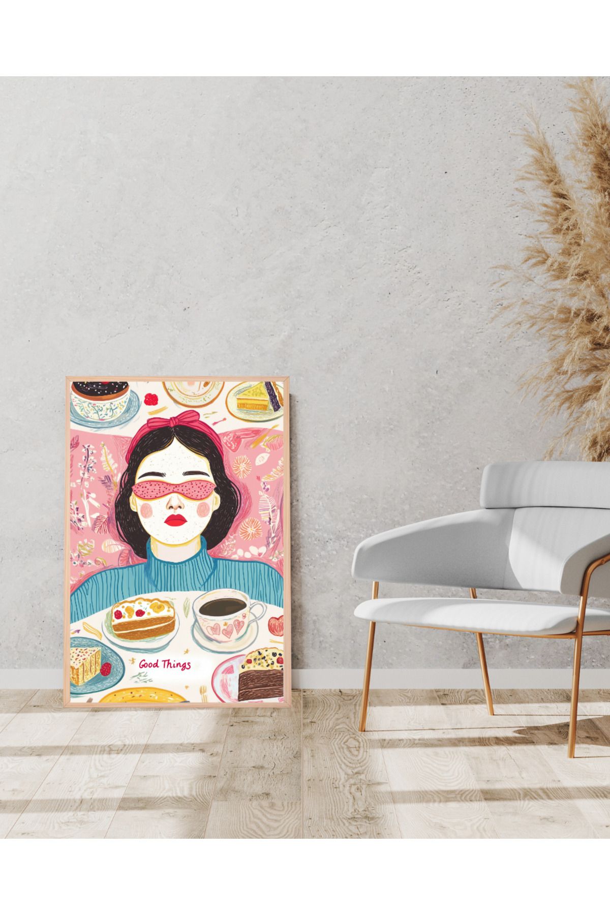 Tuba Decor Tek parça Ahşap Çerçeve Görünümlü MDF Tablo