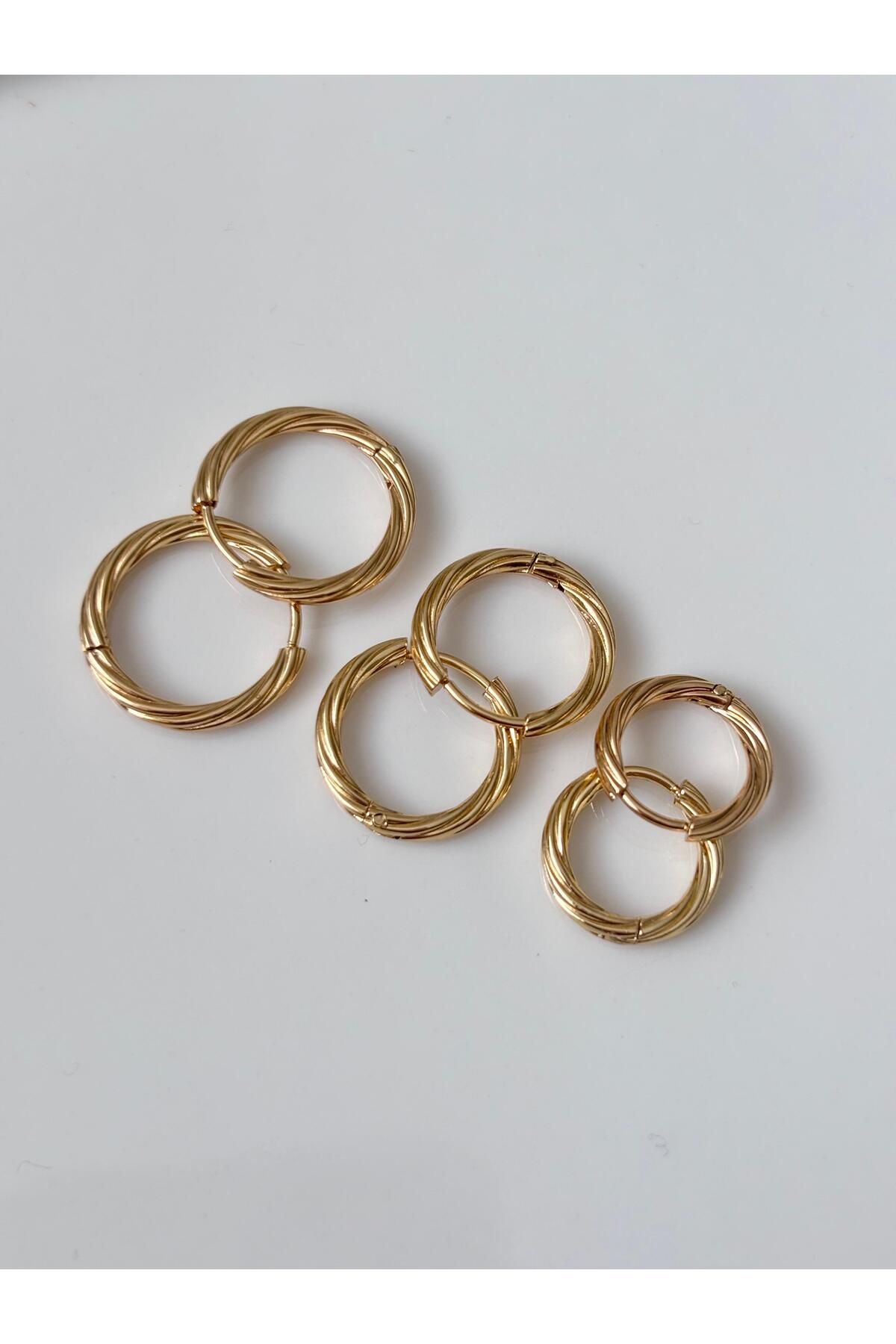 Bellamy Jewelry 6'lı Set Burgu Halka Küpe