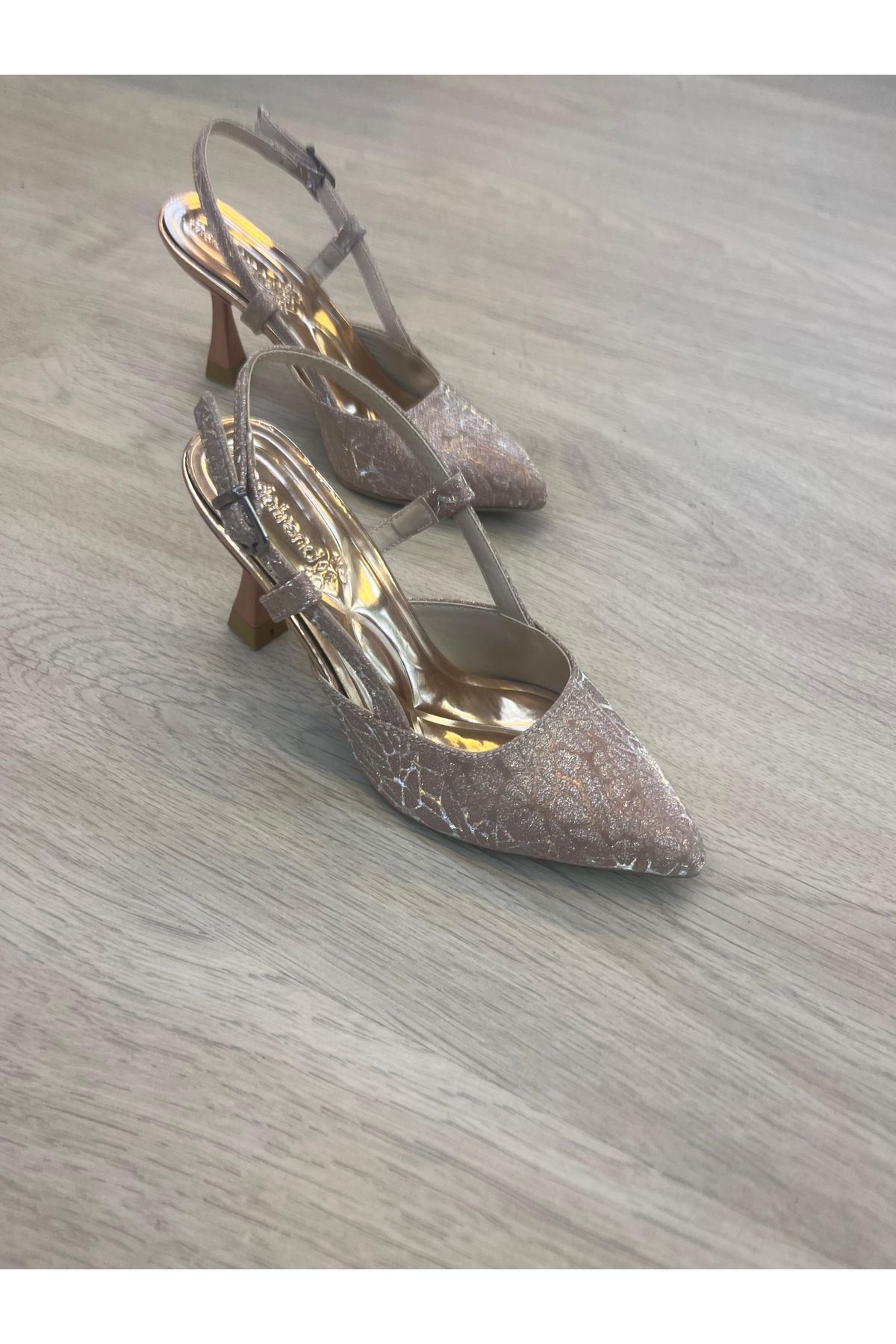 Forever Simli Taşlı stiletto