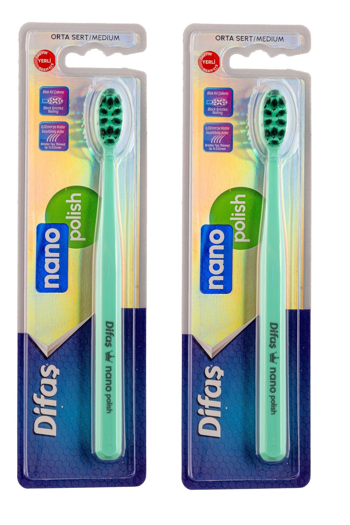 Difaş Nano Polish Orta Sert (Medium) Diş Fırçası (2 Adet)