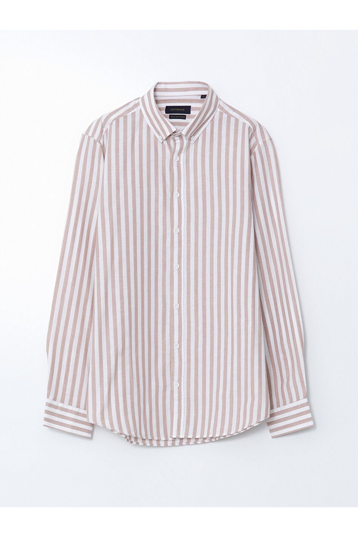 LC Waikiki Regular Fit Uzun Kollu Çizgili Poplin Erkek Gömlek