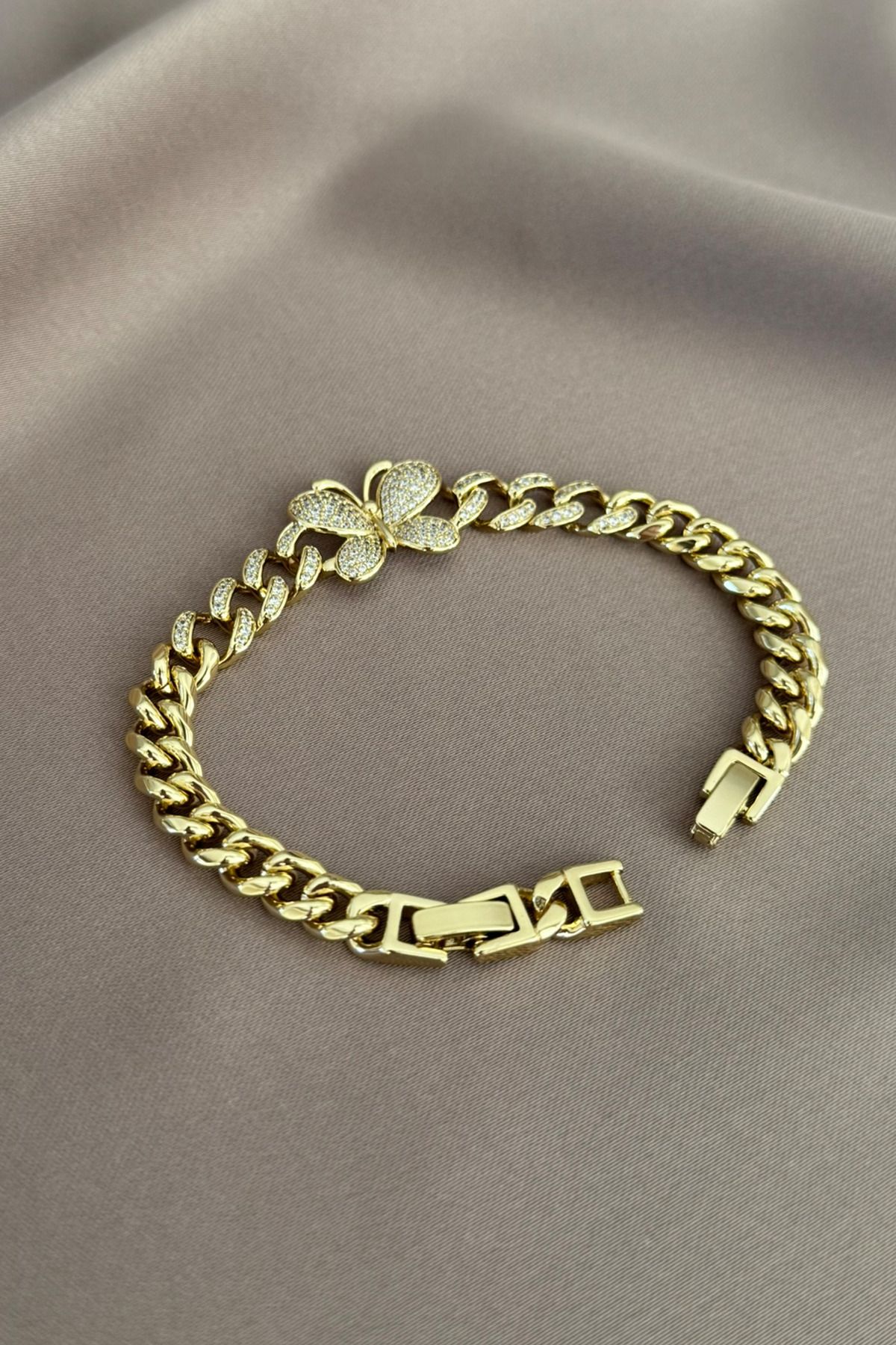 laria jewelry Kelebek Model Gurmet Zincir Bileklik