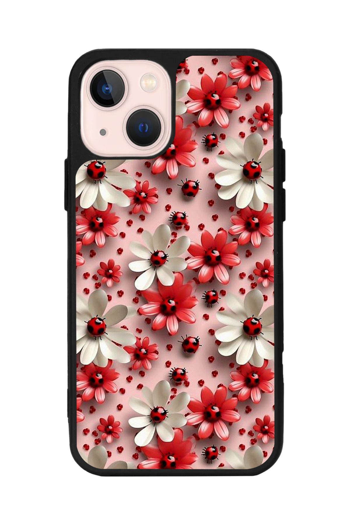 Aksel Kılıf Apple iphone 14 Uyumlu Baskılı, Mat Siyah Renk, Yumuşak Silikon, Koruyucu, Şok Emici Kapak, Kılıf