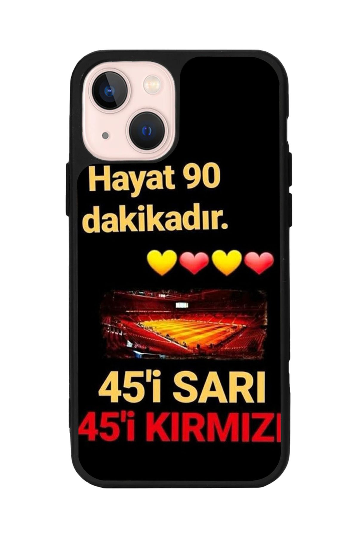 Aksel Kılıf Apple iPhone 15 Uyumlu Baskılı, Mat Siyah Renk, Yumuşak Silikon, Koruyucu, Şok Emici Kapak, Kılıf
