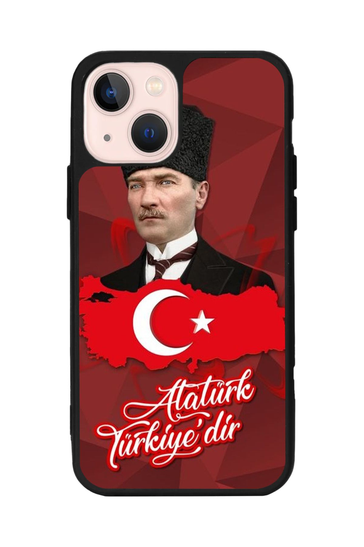 Aksel Kılıf Apple iPhone 14 Plus Uyumlu Baskılı, Mat Siyah,Yumuşak Silikon,Koruyucu,Şok Emici Kapak,Kılıf