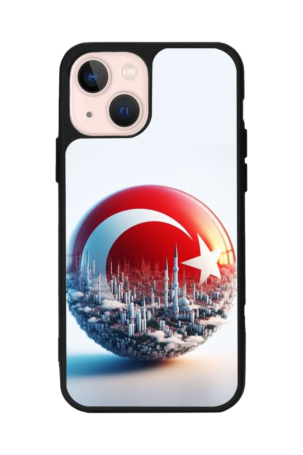 Aksel Kılıf Apple iPhone 14 Plus Uyumlu Baskılı, Mat Siyah,Yumuşak Silikon,Koruyucu,Şok Emici Kapak,Kılıf