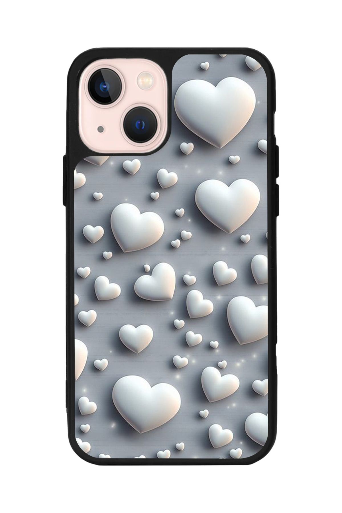 Aksel Kılıf Apple iPhone 15 Plus Uyumlu Baskılı,Mat Siyah,Yumuşak Silikon,Koruyucu,Şok Emici Kapak,Kılıf