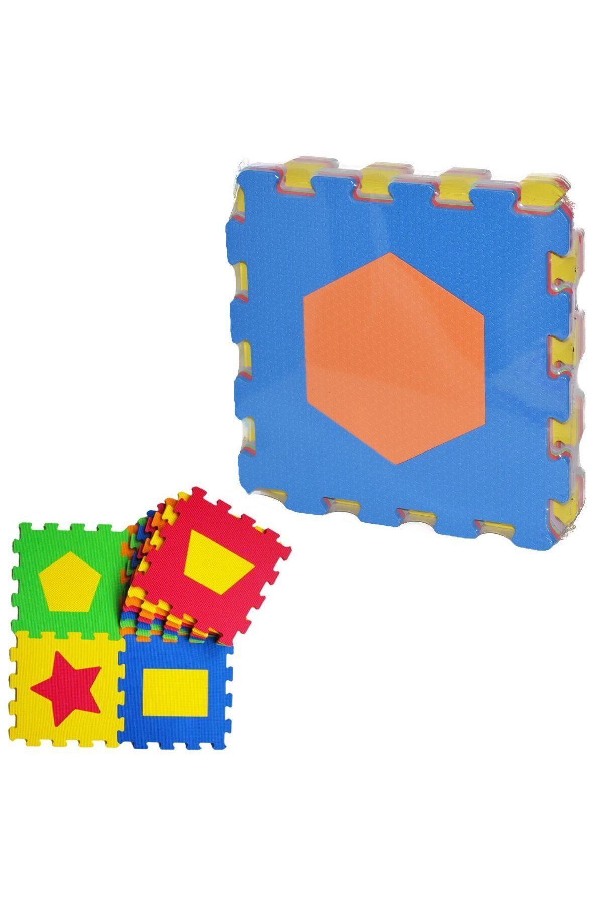 NEWBRENDHOME Öğretici Eğitici Oyuncaklar 90-955 ECO EVA 33X33 Geomerik Şekilli Oyun Halısı 7mm Kız Erkek Çocuk Oy